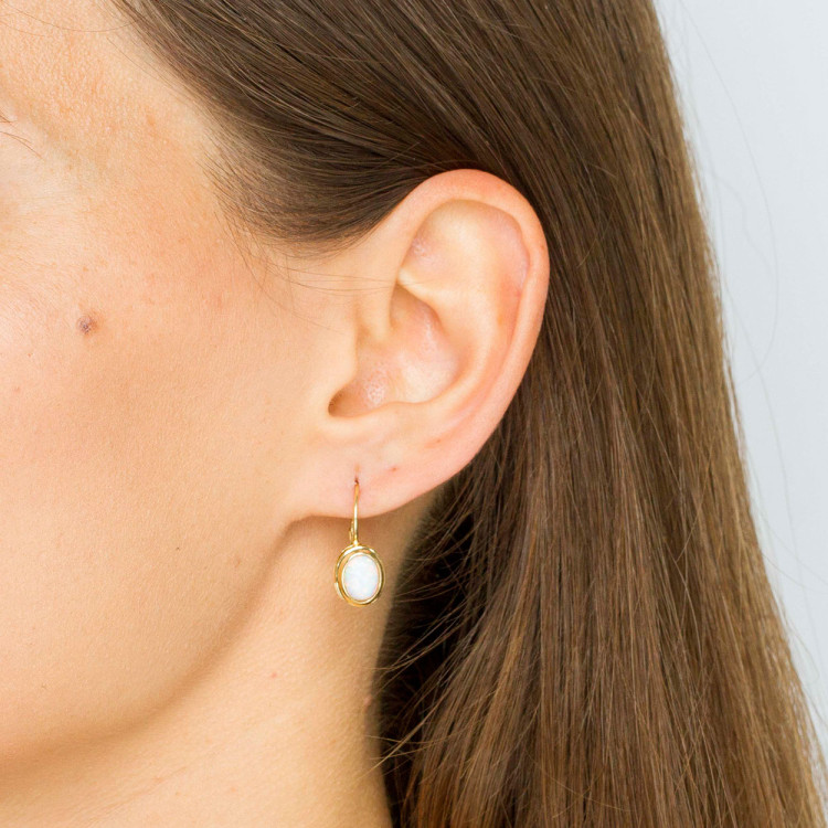 Kolczyki ze złota z opalem