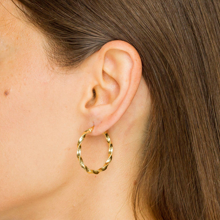 Kolczyki ze złota 3.0cm koła