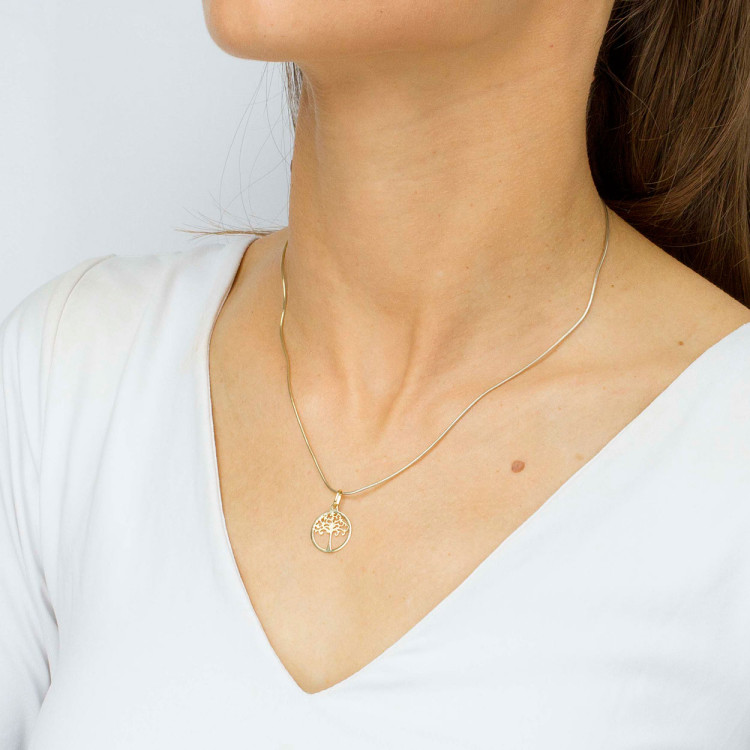 Zawieszka ze złota drzewko szczęścia