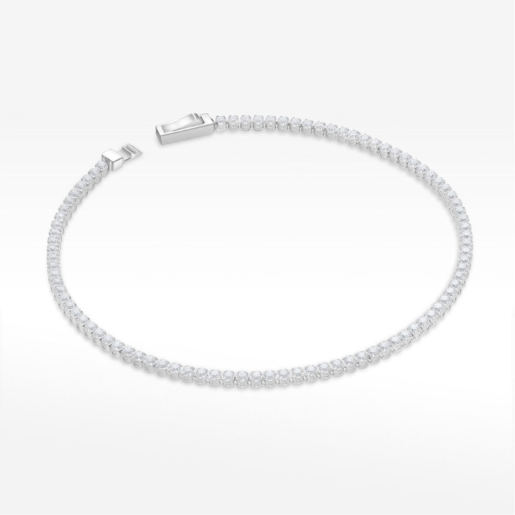 Bransoletka ze złota z białymi cyrkoniami