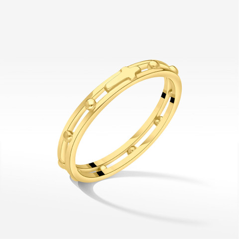 Pierścionek ze złota różaniec