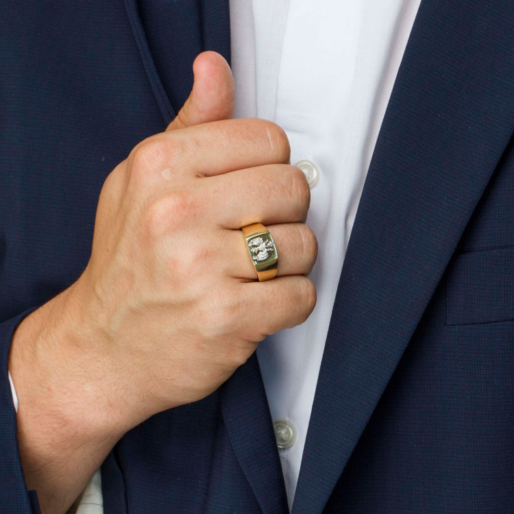 Sygnet ze złota z orłem