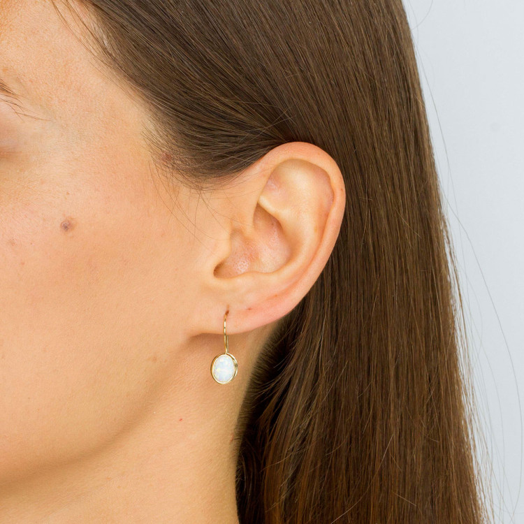 Kolczyki ze złota z opalem