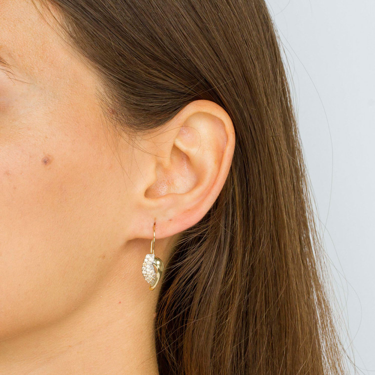 Kolczyki ze złota z zółtymi cyrkoniami