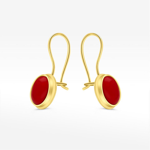 Kolczyki ze złota z koralem