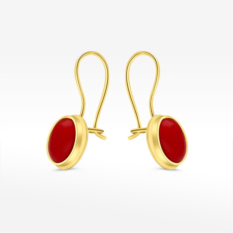 Kolczyki ze złota z koralem