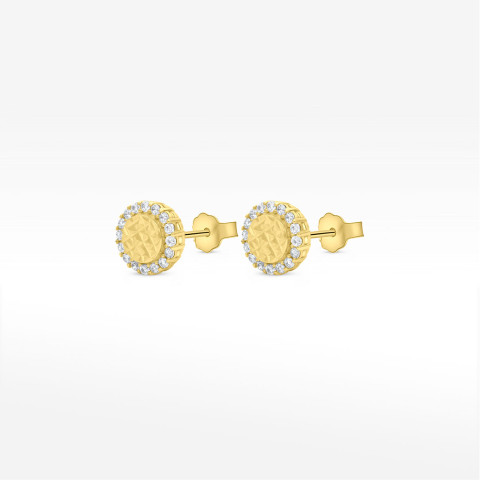 Kolczyki ze złota z białymi cyrkoniami