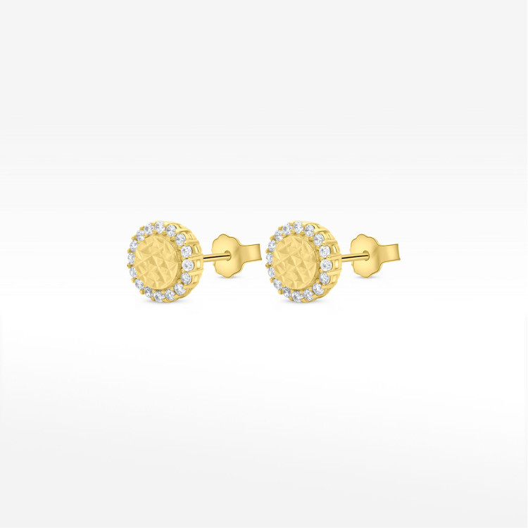 Kolczyki ze złota z białymi cyrkoniami