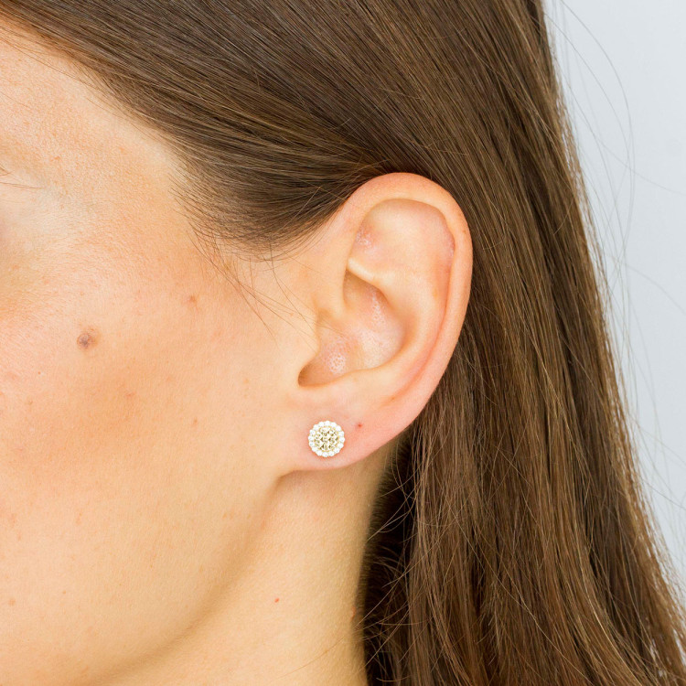 Kolczyki ze złota z białymi cyrkoniami