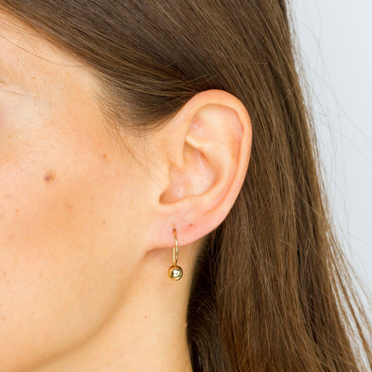 Kolczyki ze złota z kulką