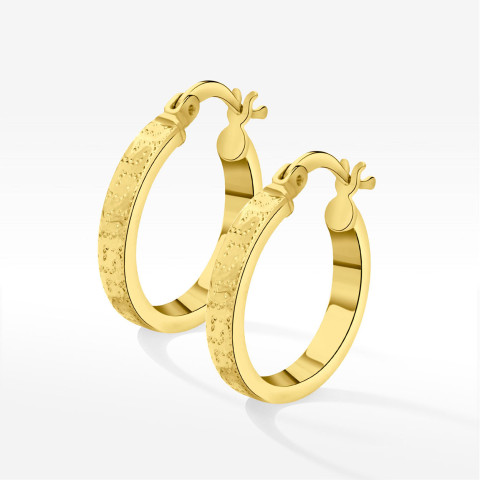 Kolczyki ze złota 1.9cm koła z wzorem greckim