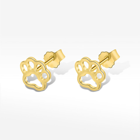 Kolczyki ze złota psie łapki