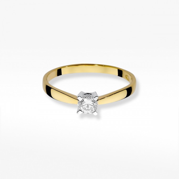 Pierścionek zaręczynowy z diamentem