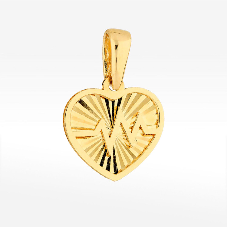 Zawieszka ze złota serce z pulsem życia