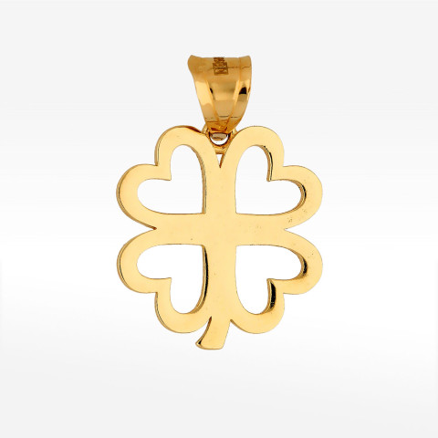 Zawieszka ze złota czterolistna koniczyna