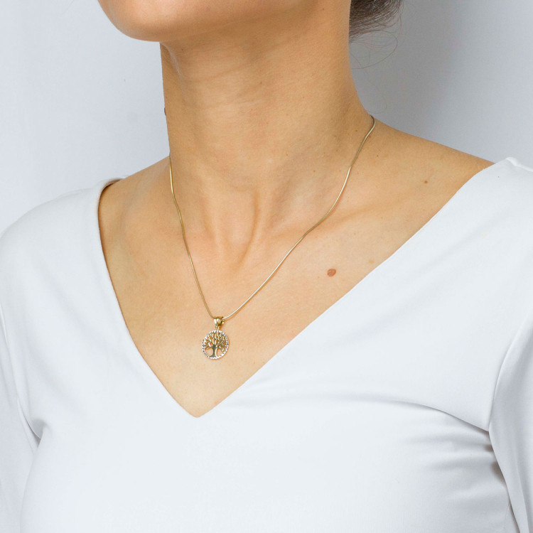 Zawieszka ze złota drzewko szczęścia