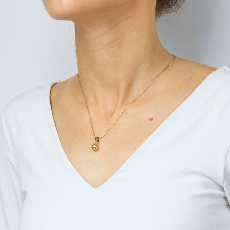 Zawieszka ze złota kulka