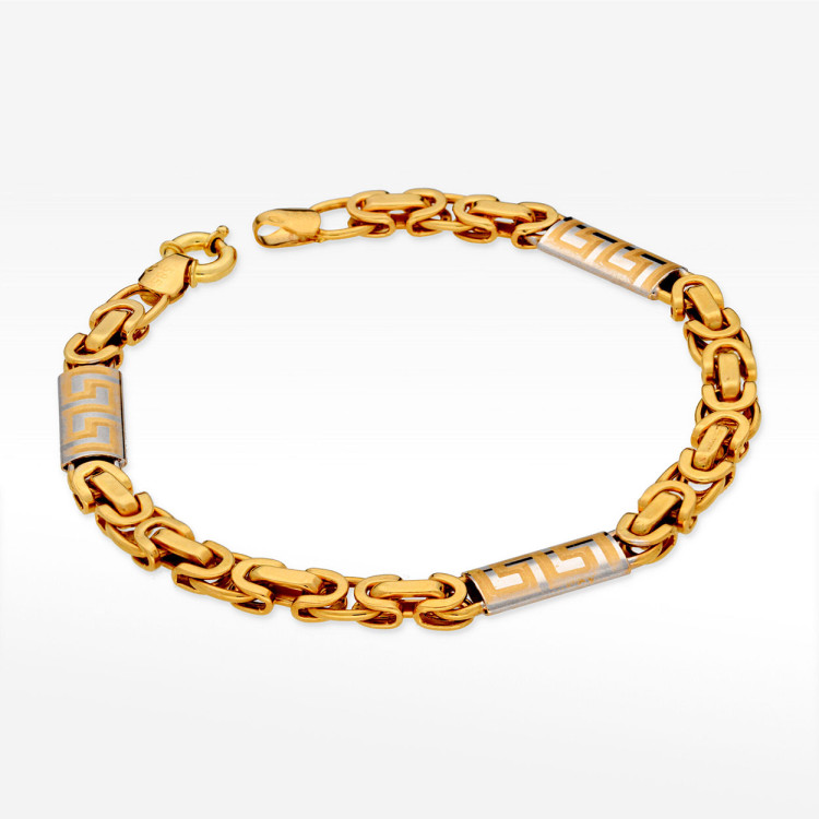 Bransoletka ze złota z wzorem greckim