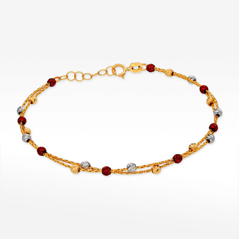 Bransoletka ze złota z koralikami