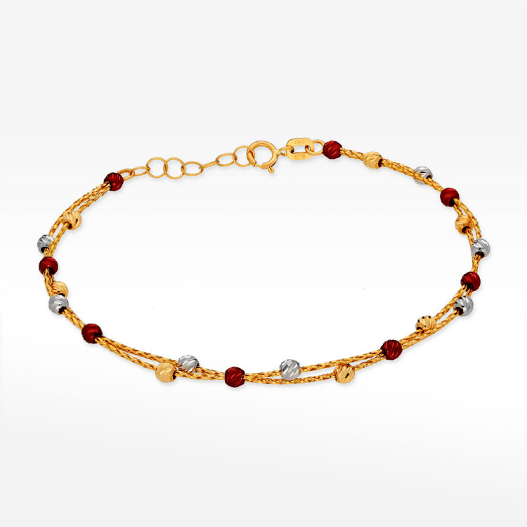 Bransoletka ze złota z koralikami