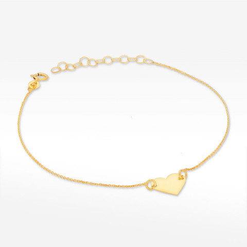 Bransoletka ze złota z sercem