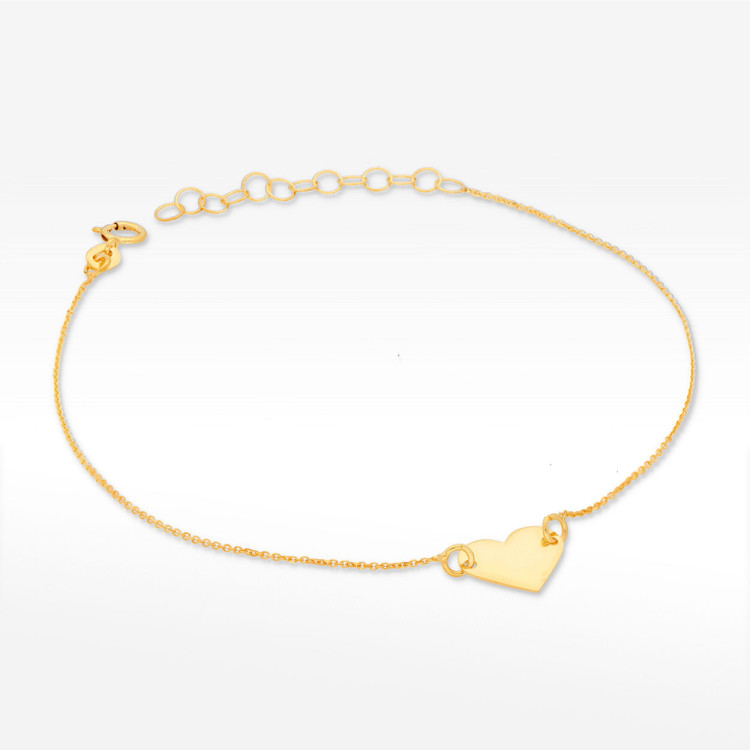Bransoletka ze złota z sercem
