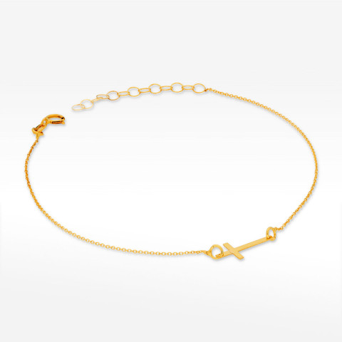 Bransoletka ze złota z krzyżykiem