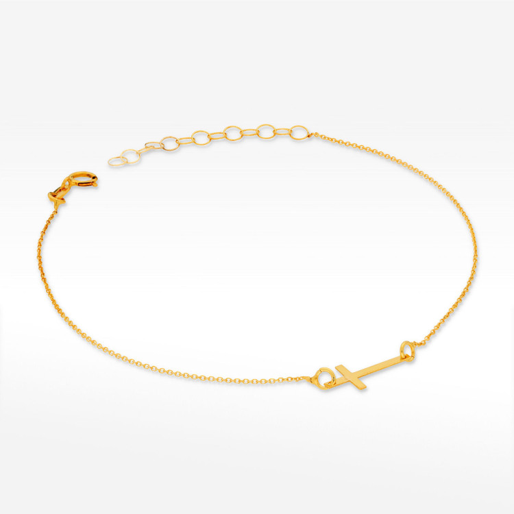 Bransoletka ze złota z krzyżykiem