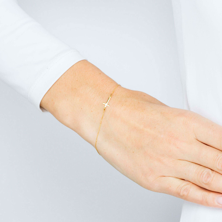 Bransoletka ze złota z krzyżykiem