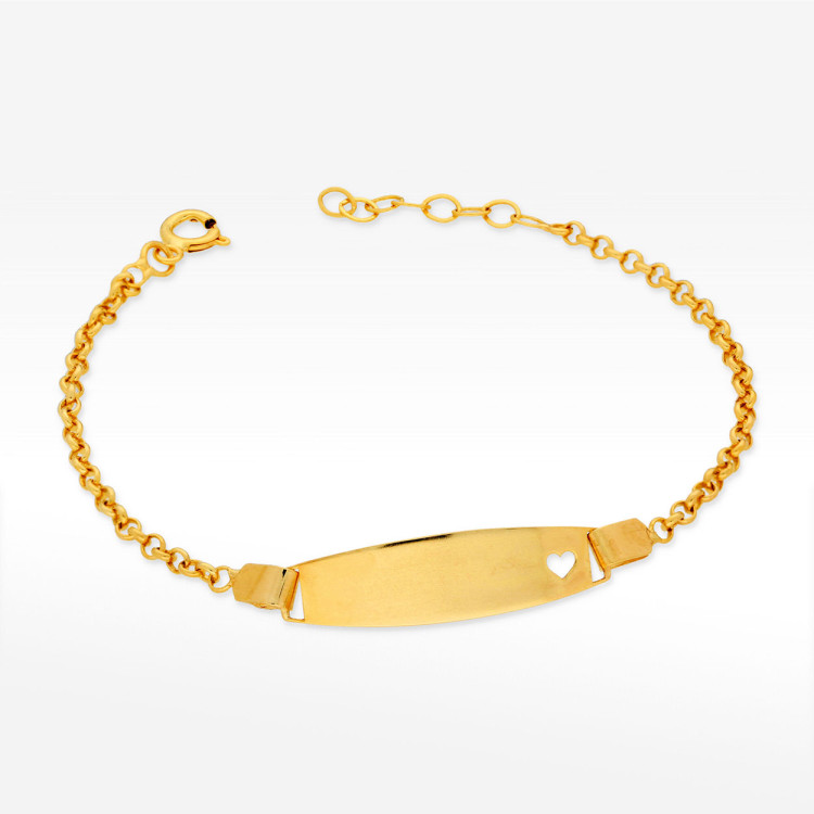 Bransoletka ze złota z blaszką