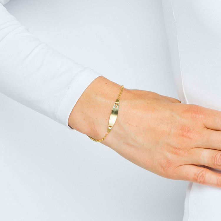 Bransoletka ze złota z blaszką