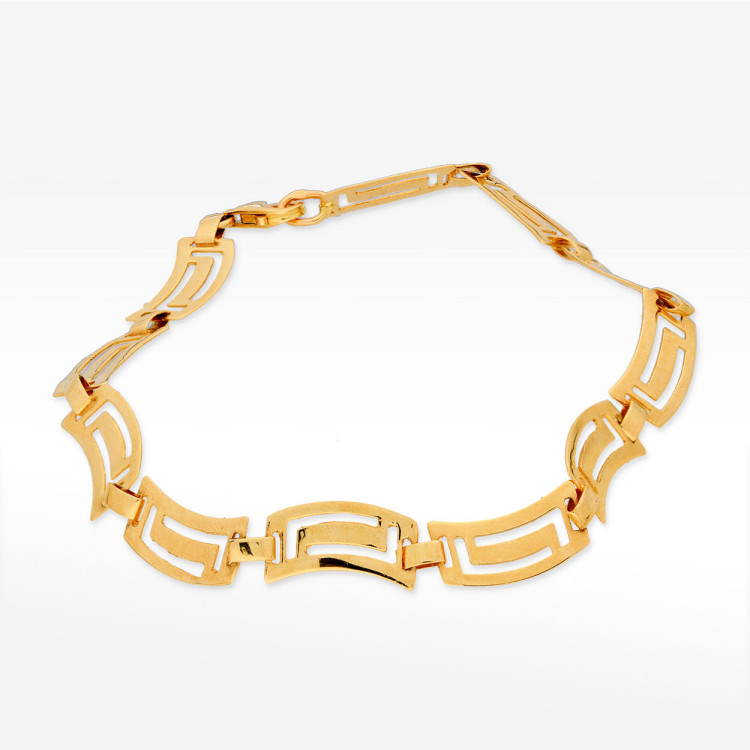 Bransoletka ze złota z wzorem greckim