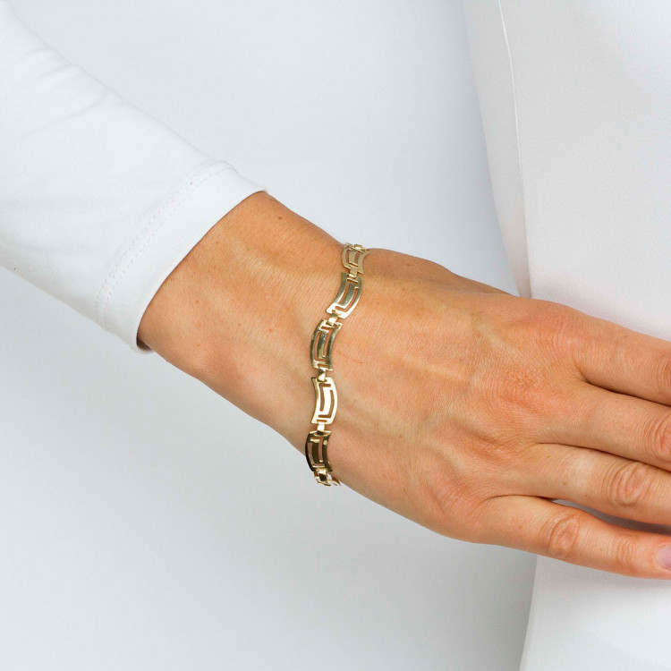 Bransoletka ze złota z wzorem greckim