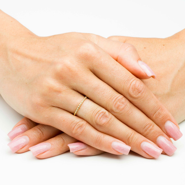 Pierścionek ze złota kulki