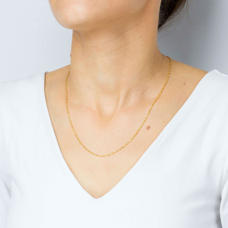 Łańcuszek ze złota singapur pełny