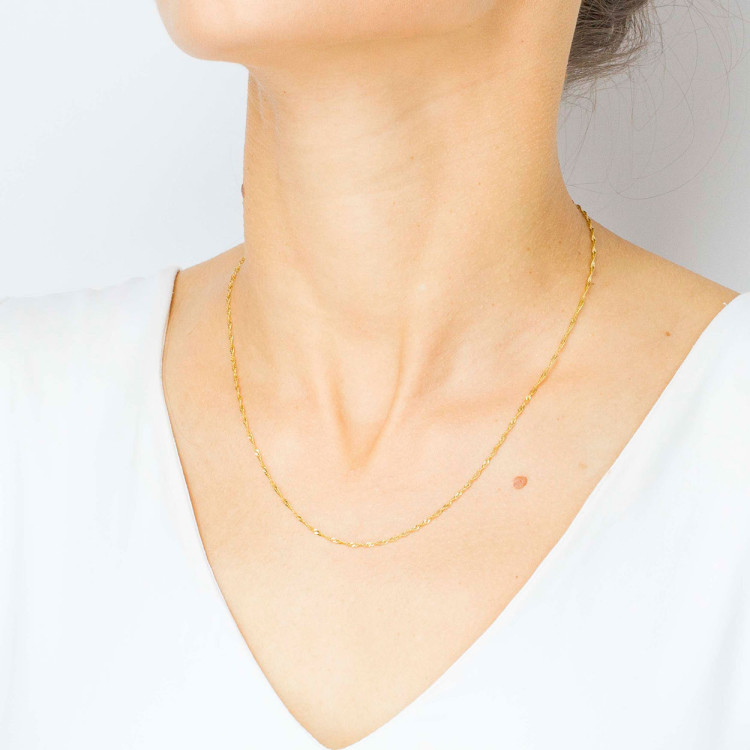 Łańcuszek ze złota singapur pełny