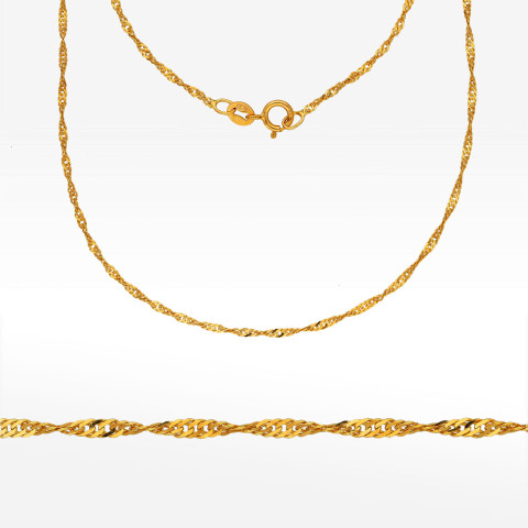 Łańcuszek ze złota singapur pełny