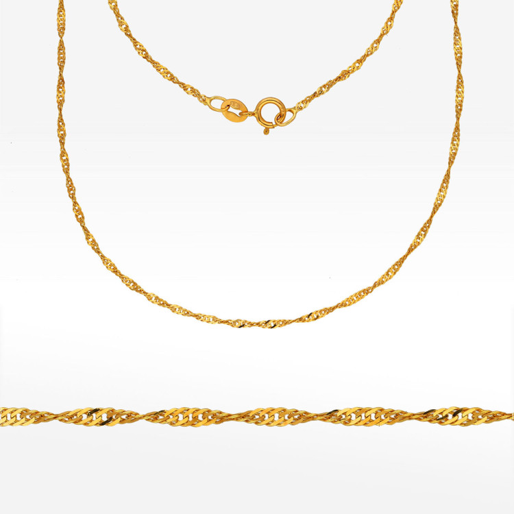 Łańcuszek ze złota singapur pełny