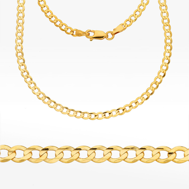 Łańcuszek ze złota pancerka pełny