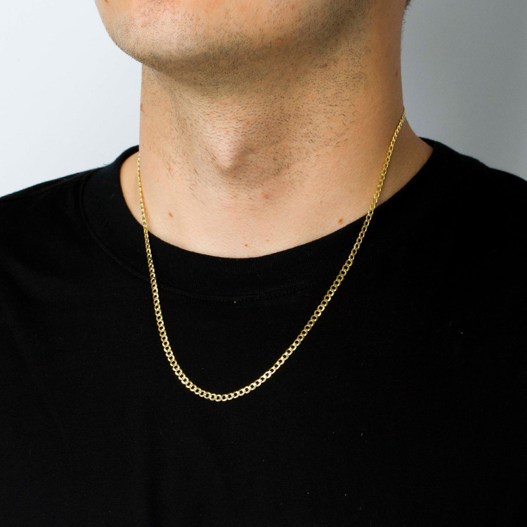 Łańcuszek ze złota pancerka pełny