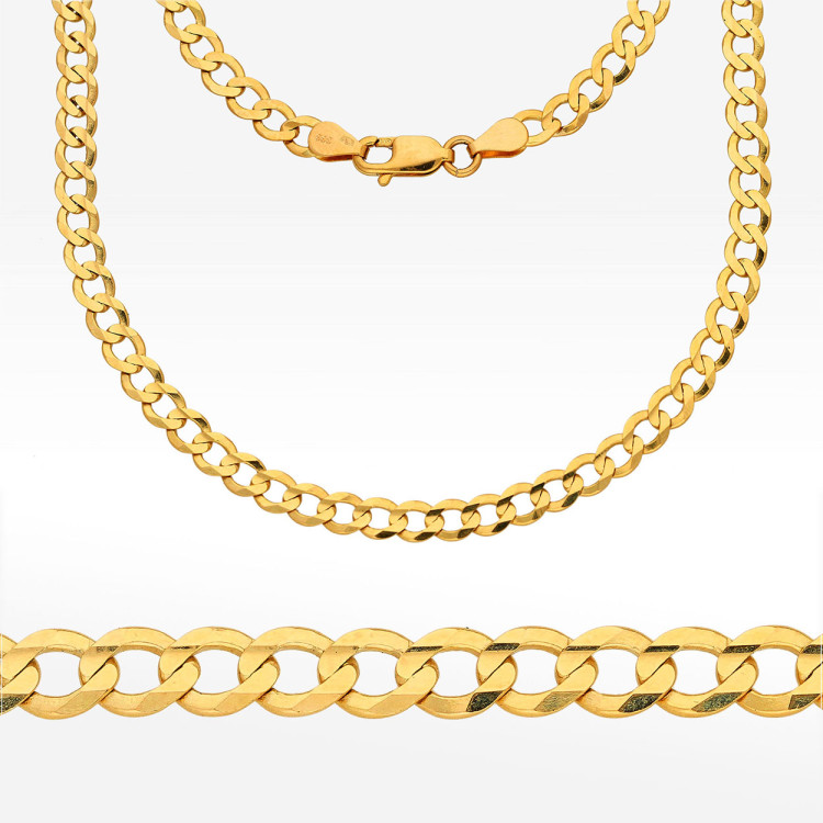 Łańcuszek ze złota pancerka pełny