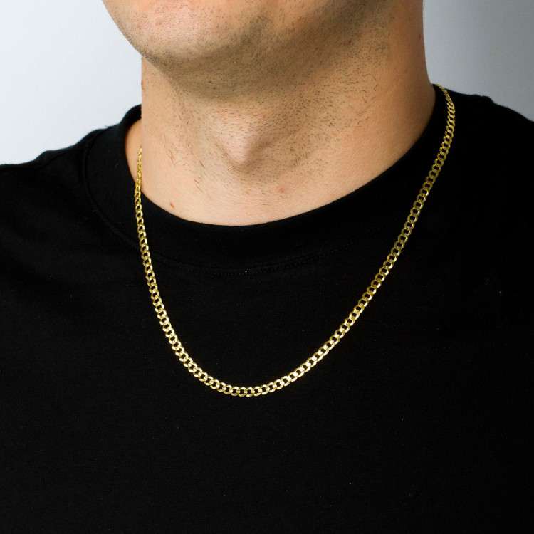 Łańcuszek ze złota pancerka pełny