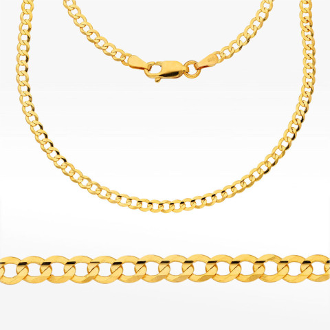 Łańcuszek ze złota pancerka pełny