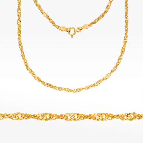 Łańcuszek ze złota singapur pełny