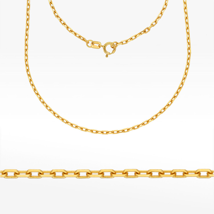 Łańcuszek ze złota ankier pełny