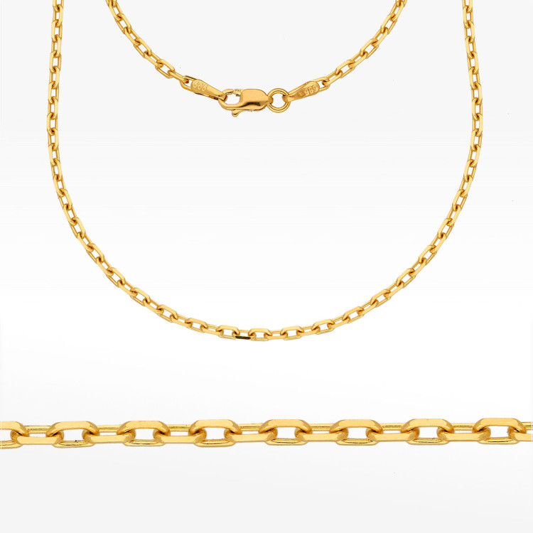 Łańcuszek ze złota ankier pełny