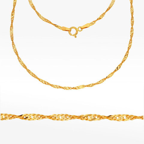 Łańcuszek ze złota singapur pełny