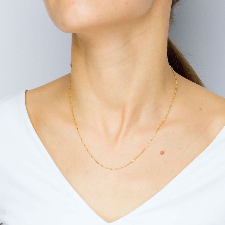 Łańcuszek ze złota singapur pełny