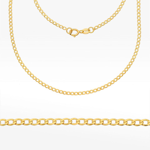 Łańcuszek ze złota pancerka pełny