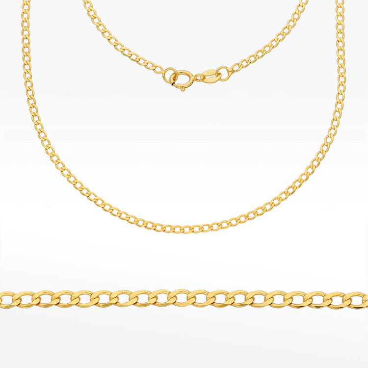 Łańcuszek ze złota pancerka pełny